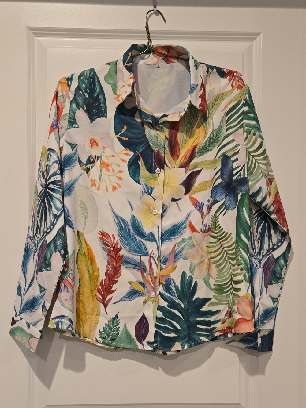 Lightweight Floral Top — Pastel Multicolor